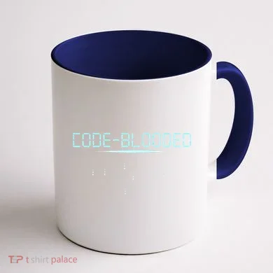 Funny Code Blooded Computer Software Programmer Binary Tree Coffee Mug back