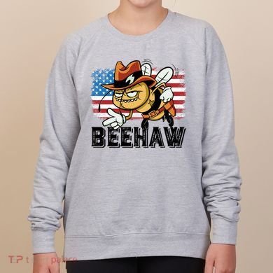 Funny Cow Bee Bumblebee Beehaw American Flag 4 Gift Women's Sweatshirt