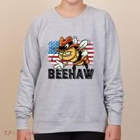 Funny Cow Bee Bumblebee Beehaw American Flag 4 Gift Women's Sweatshirt thumb 0