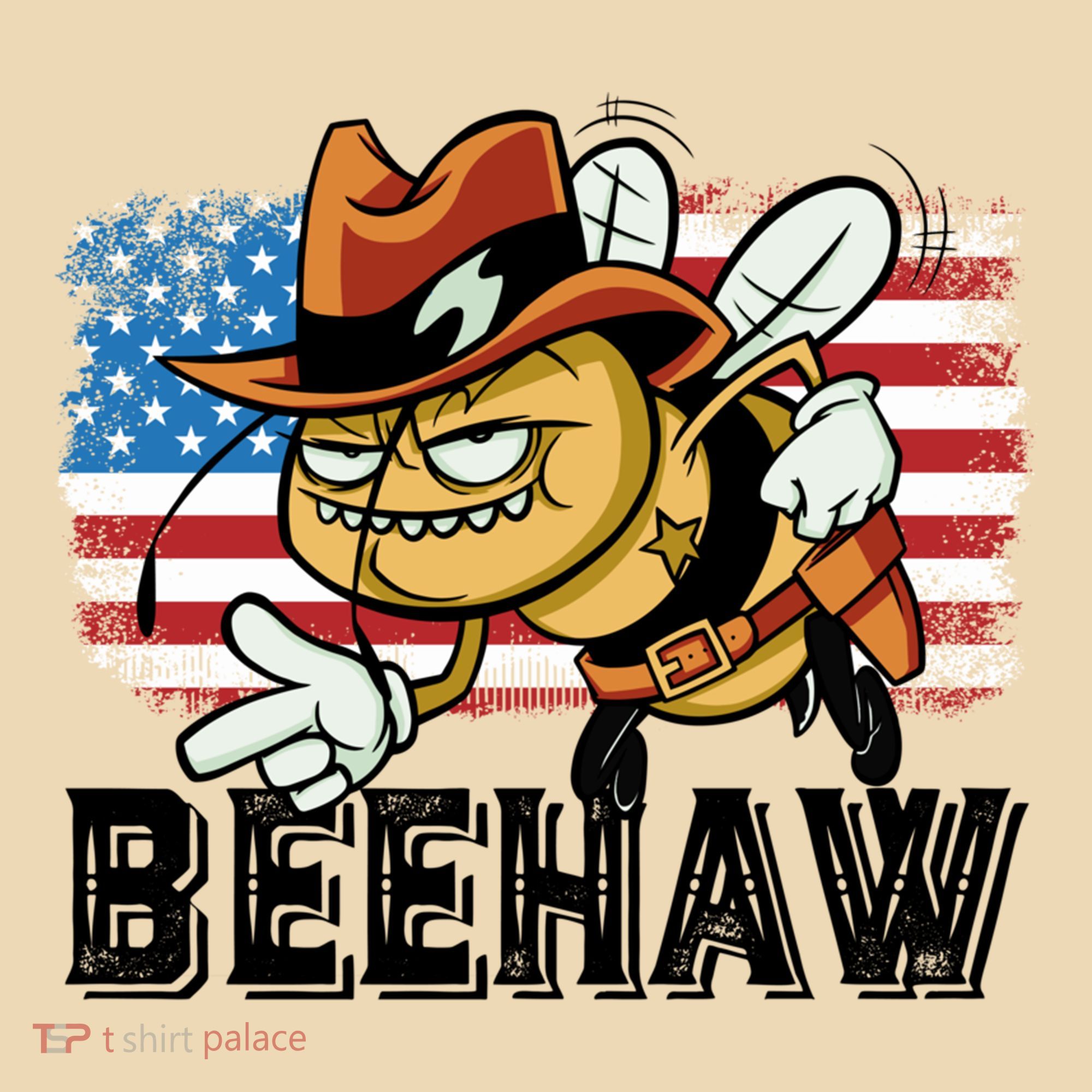 Funny Cow Bee Bumblebee Beehaw American Flag 4 Gift Tote Bag