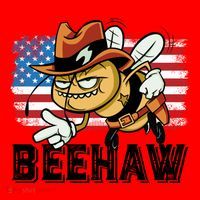 Funny Cow Bee Bumblebee Beehaw American Flag 4 Gift Santa Hat thumb 1