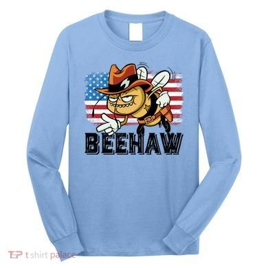 Funny Cow Bee Bumblebee Beehaw American Flag 4 Gift Long Sleeve Shirt