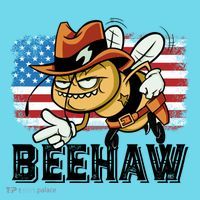 Funny Cow Bee Bumblebee Beehaw American Flag 4 Gift Long Sleeve Shirt thumb 2