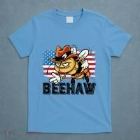 Funny Cow Bee Bumblebee Beehaw American Flag 4 Gift T-Shirt thumb 4