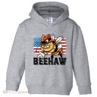 Funny Cow Bee Bumblebee Beehaw American Flag 4 Gift Toddler Hoodie thumb 0