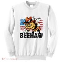 Funny Cow Bee Bumblebee Beehaw American Flag 4 Gift Sweatshirt thumb 0