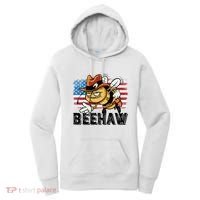Funny Cow Bee Bumblebee Beehaw American Flag 4 Gift Women's Hoodie thumb 0