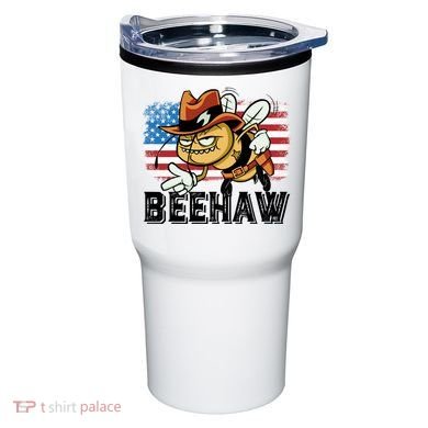 Funny Cow Bee Bumblebee Beehaw American Flag 4 Gift Tumbler
