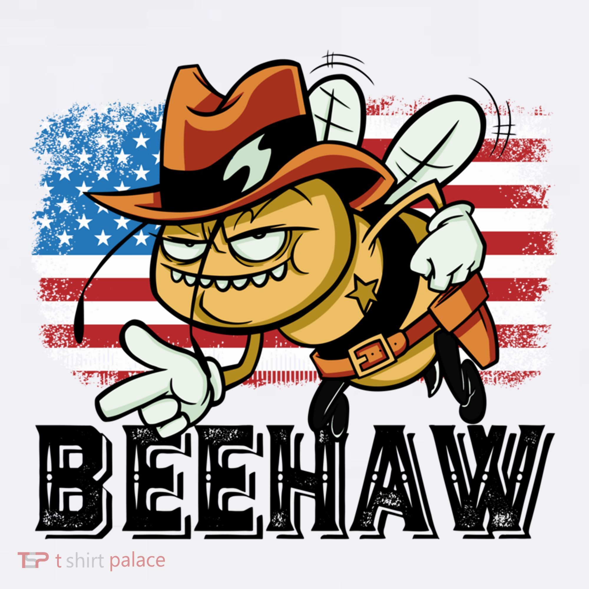 Funny Cow Bee Bumblebee Beehaw American Flag 4 Gift Mousepad