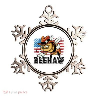 Funny Cow Bee Bumblebee Beehaw American Flag 4 Gift Ornament