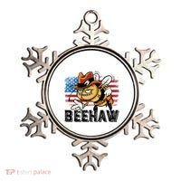Funny Cow Bee Bumblebee Beehaw American Flag 4 Gift Ornament thumb 0