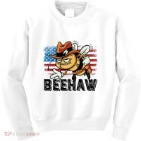 Funny Cow Bee Bumblebee Beehaw American Flag 4 Gift Kids Sweatshirt thumb 0
