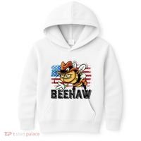 Funny Cow Bee Bumblebee Beehaw American Flag 4 Gift Kids Hoodie thumb 0