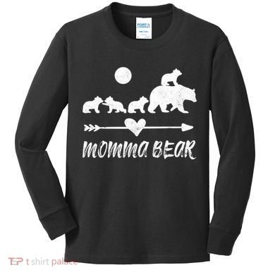 Four Cute Bear Cubs Gift Kids Long Sleeve Shirt