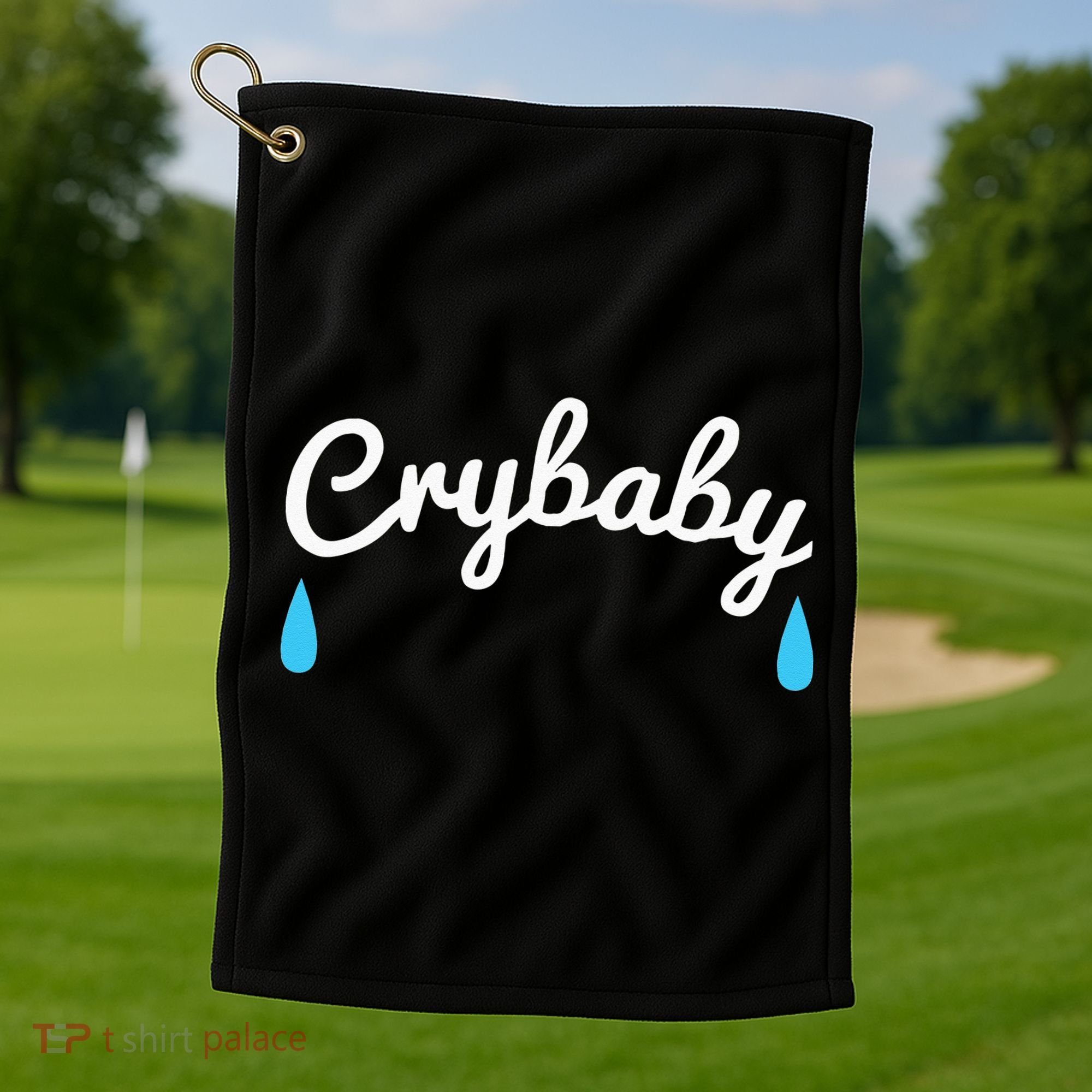 Funny Cry Baby Golf Towel