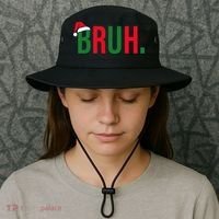 Funny Christmas Bruh Xmas Bruh Bucket Hat thumb 3