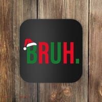 Funny Christmas Bruh Xmas Bruh Coaster thumb 0