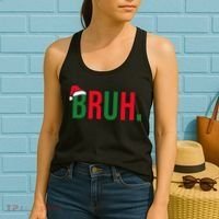 Funny Christmas Bruh Xmas Bruh Women's Tank Top thumb 2
