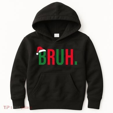 Funny Christmas Bruh Xmas Bruh Kids Hoodie