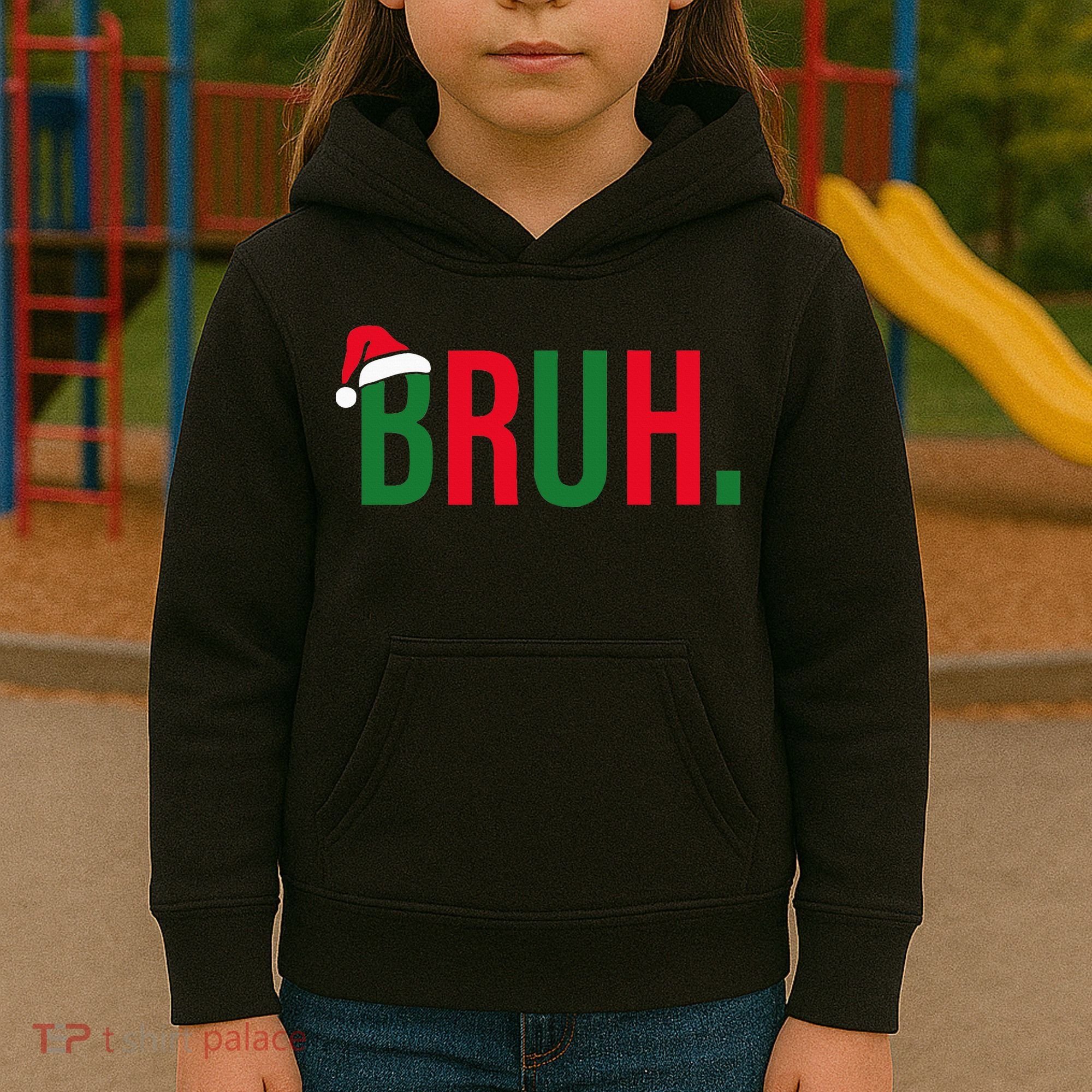 Funny Christmas Bruh Xmas Bruh Kids Hoodie