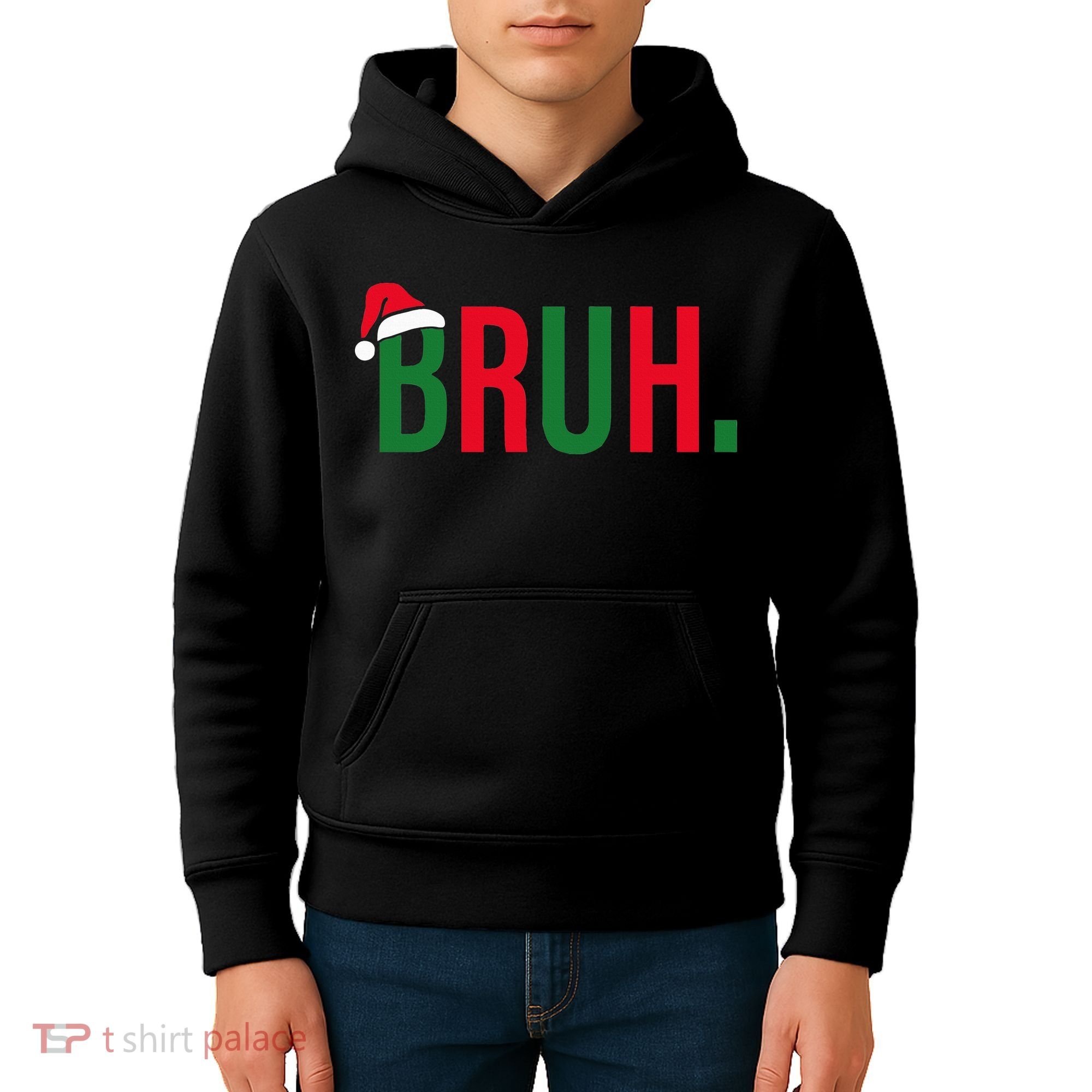 Funny Christmas Bruh Xmas Bruh Kids Hoodie