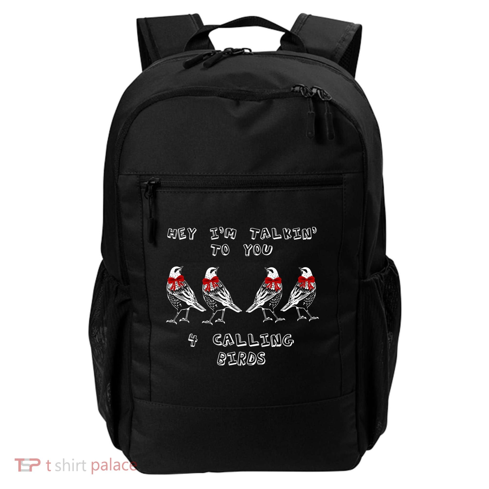 Four Calling Birds Funny Twelve Days Of Christmas Gift Backpack