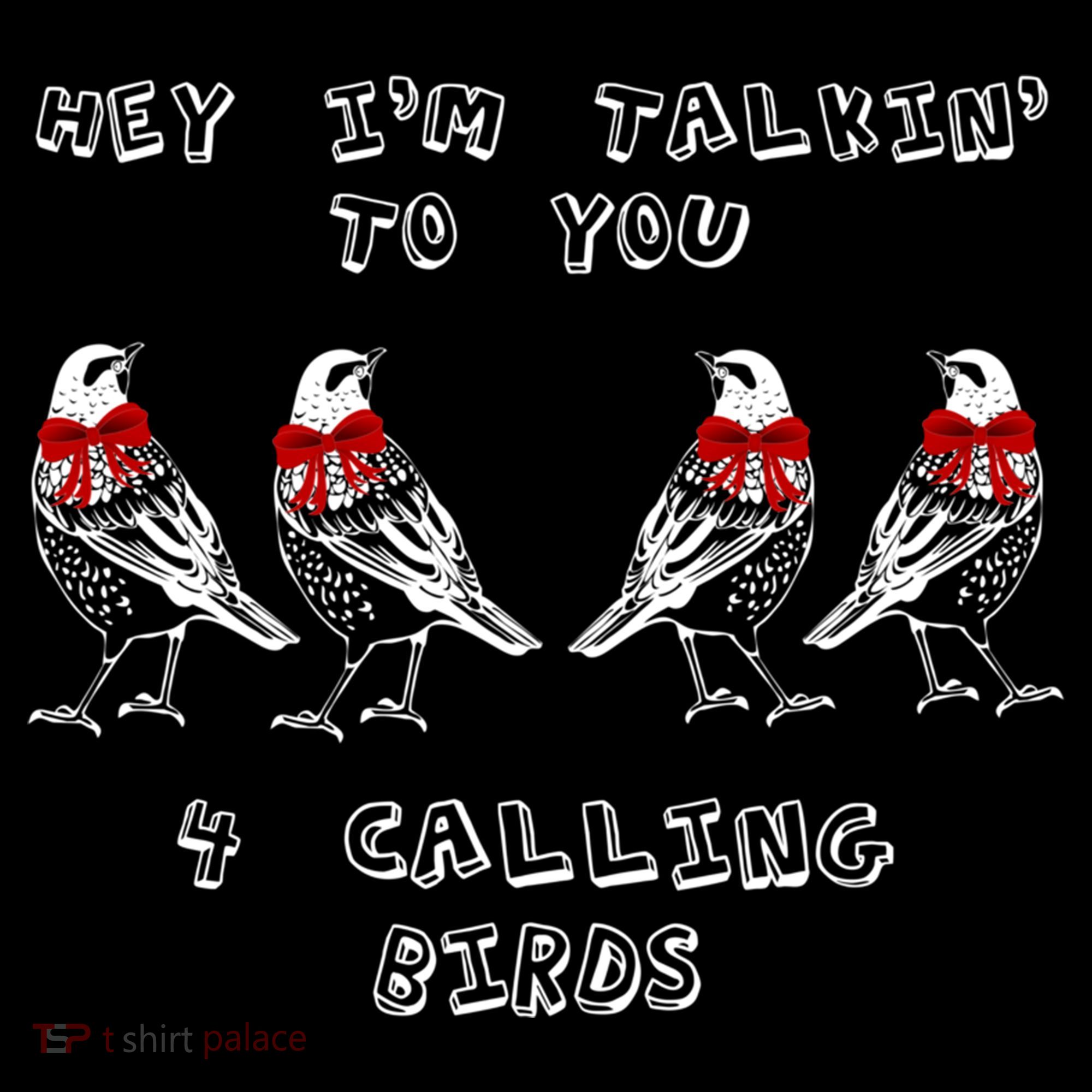 Four Calling Birds Funny Twelve Days Of Christmas Gift Women's Hoodie