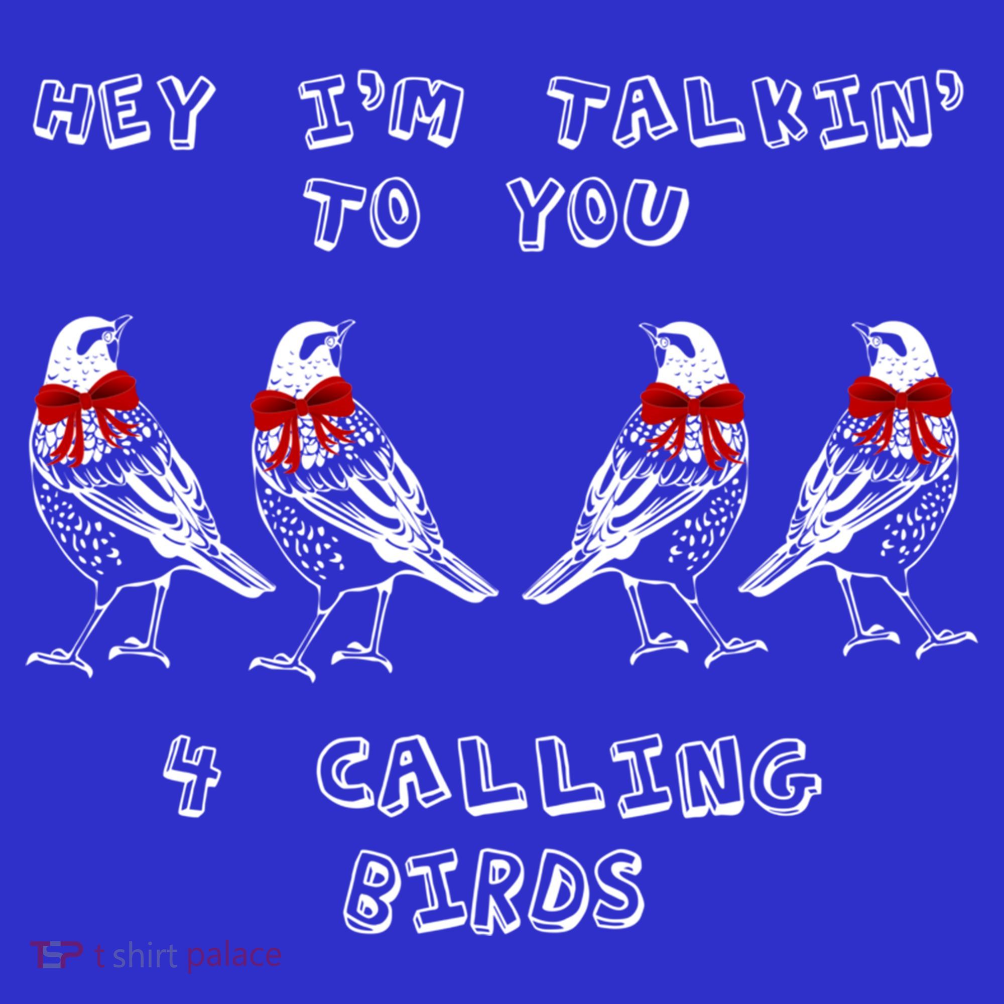 Four Calling Birds Funny Twelve Days Of Christmas Gift Mousepad