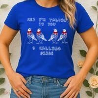 Four Calling Birds Funny Twelve Days Of Christmas Gift Women's T-Shirt thumb 2