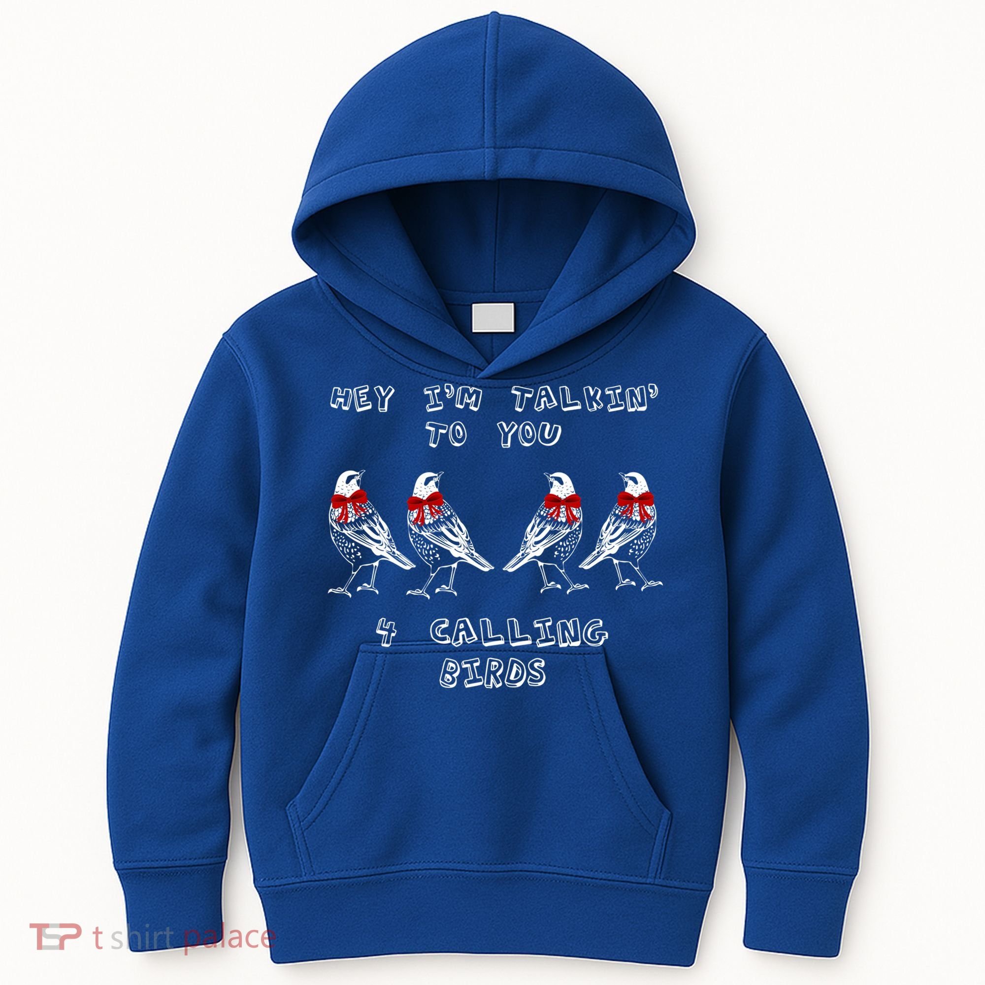 Four Calling Birds Funny Twelve Days Of Christmas Gift Kids Hoodie