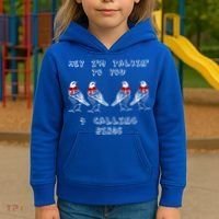 Four Calling Birds Funny Twelve Days Of Christmas Gift Kids Hoodie thumb 3