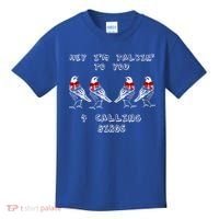 Four Calling Birds Funny Twelve Days Of Christmas Gift Kids T-Shirt thumb 0