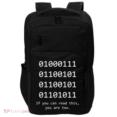 Funny Computer Binary Code Programmer Developer Geek Gift Great Gift Impact Tech Backpack