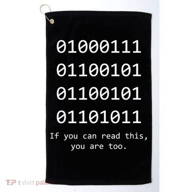 Funny Computer Binary Code Programmer Developer Geek Gift Great Gift Golf Towel
