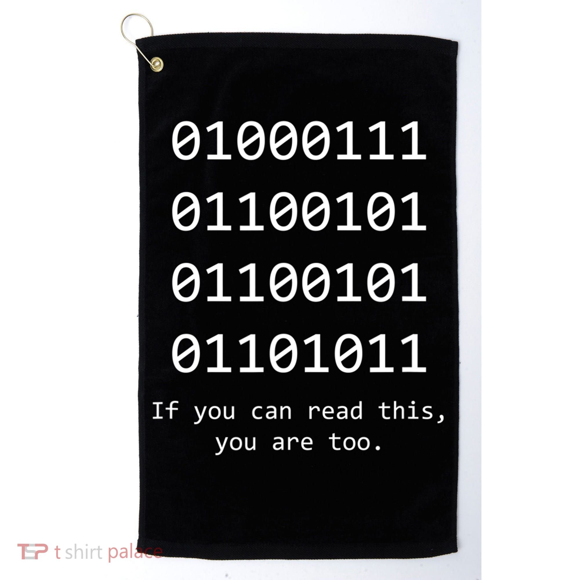 Funny Computer Binary Code Programmer Developer Geek Gift Great Gift Golf Towel
