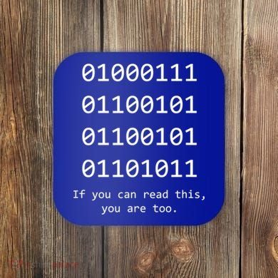 Funny Computer Binary Code Programmer Developer Geek Gift Great Gift Coaster