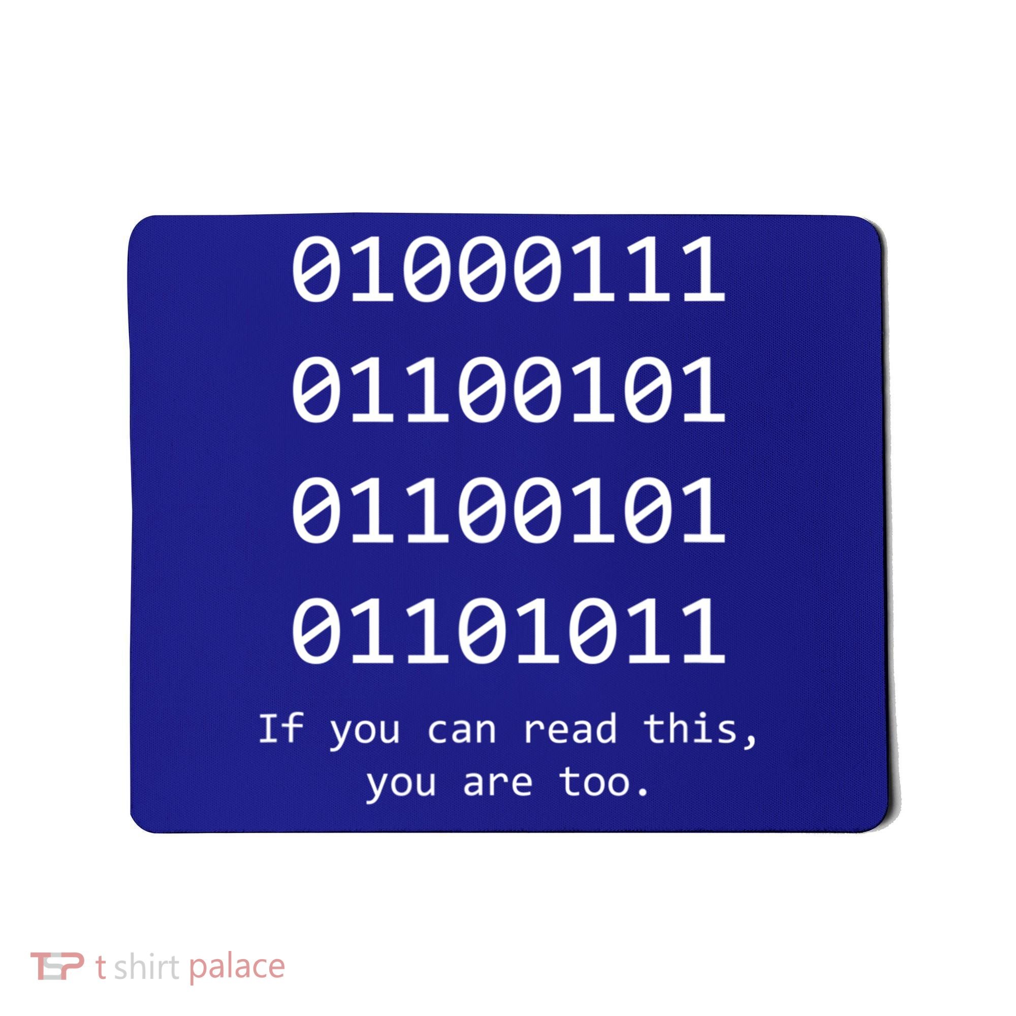 Funny Computer Binary Code Programmer Developer Geek Gift Great Gift Mousepad