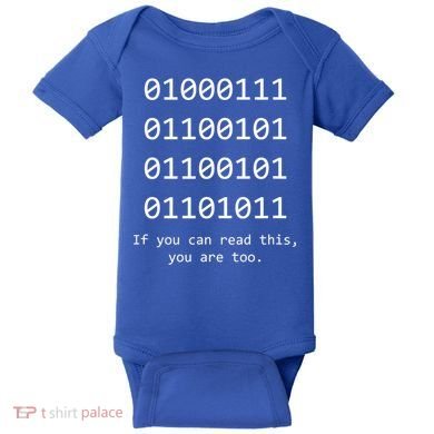 Funny Computer Binary Code Programmer Developer Geek Gift Great Gift Baby Bodysuit