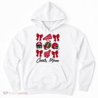 Football Coquette Bow Cheer Mom Red Hoodie thumb 0