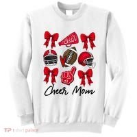 Football Coquette Bow Cheer Mom Red Sweatshirt thumb 0