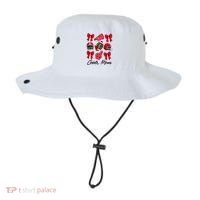 Football Coquette Bow Cheer Mom Red Bucket Hat thumb 0