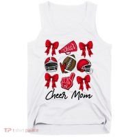 Football Coquette Bow Cheer Mom Red Tank Top thumb 0