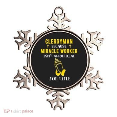 Funny Clergy Because Miracle Worker Isn't A Job Title Gif Gift Ornament