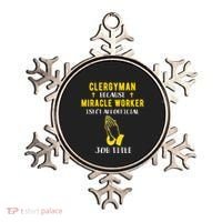 Funny Clergy Because Miracle Worker Isn't A Job Title Gif Gift Ornament thumb 0