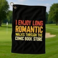 Funny Comic Book Lovers Comic Book Reader Comic Book Fans Golf Towel thumb 1