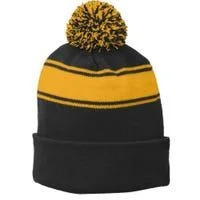 Funny Code Blooded Software Engineer Programmer Stripe Pom Pom Beanie thumb 1