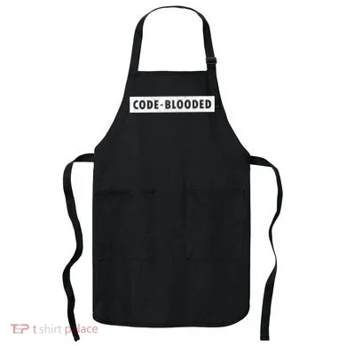 Funny Code Blooded Software Engineer Programmer Apron