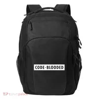 Funny Code Blooded Software Engineer Programmer Transport Backpack thumb 0