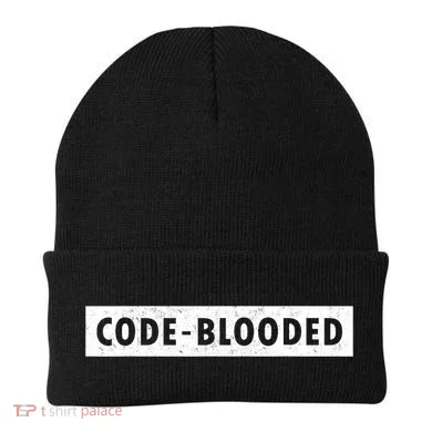 Funny Code Blooded Software Engineer Programmer Beanie