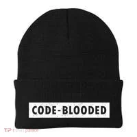 Funny Code Blooded Software Engineer Programmer Beanie thumb 0
